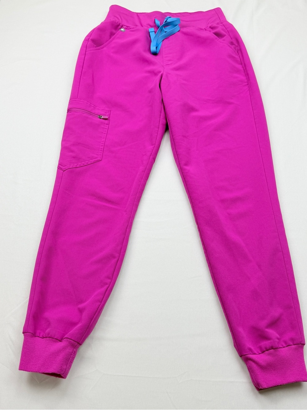 Figs High Waisted Zamora Jogger Scrub Pants in Rapid Response Pink